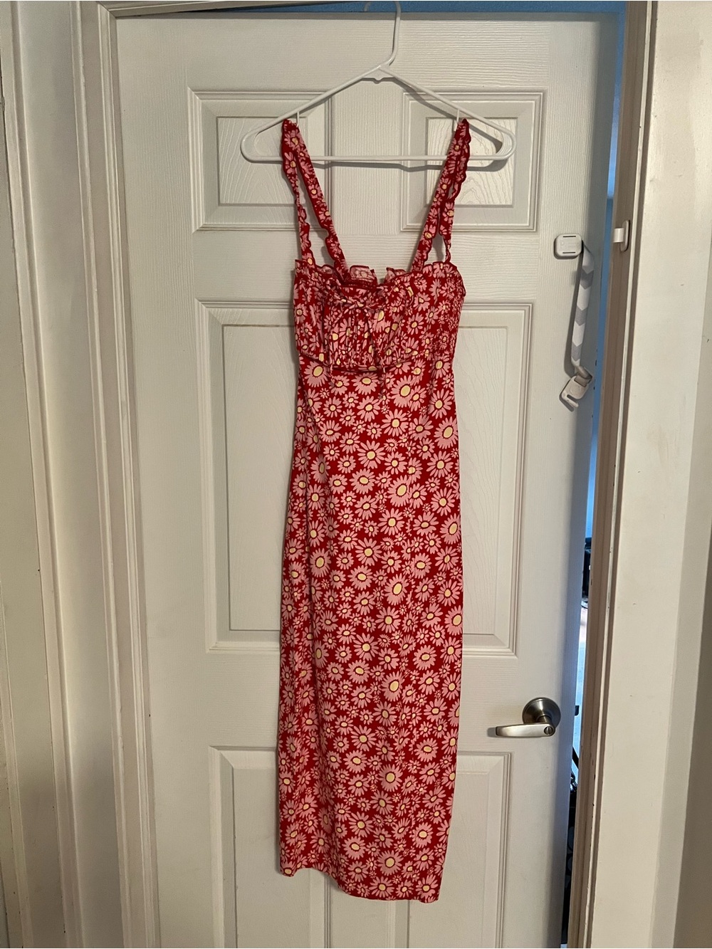 Free People Red Daisy Midi Dress